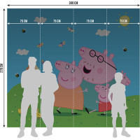 Detská fototapeta - Prasiatko Peppa - 300x270 cm