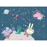 Detská fototapeta - Prasiatko Peppa výlet na mesiac - 155 x 110