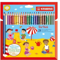 STABILO Trio thick sada 24 pasteliek - silné trojboké pastelky