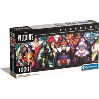 CLEMENTONI Panoramatické puzzle Disney zloduchové 1000 dielikov