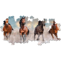 CLEMENTONI Panoramatické puzzle Kone 1000 dielikov