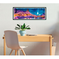 CLEMENTONI Panoramatické puzzle Polárna noc nad Lofoty 1000 dielikov