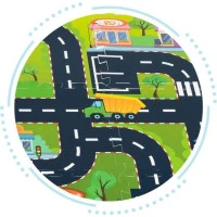 ECOTOYS Penové puzzle Mestečko