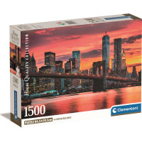 CLEMENTONI Puzzle East River za súmraku 1500 dielikov