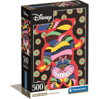 CLEMENTONI Puzzle Alenka v ríši divov: Mačka Škľuba 500 dielikov