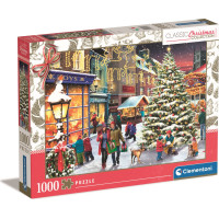 CLEMENTONI Puzzle Vianočné dediny 1000 dielikov