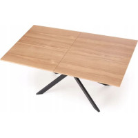 Jedálenský stôl LEGARTO 160(200)x90x76 cm - rozkladací - prírodný dub/čierny