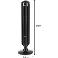 Stĺpový ventilátor s diaľkovým ovládačom Ruhhy - čierny