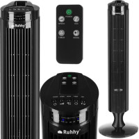 Stĺpový ventilátor s diaľkovým ovládačom Ruhhy - čierny