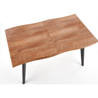 Jedálenský stôl DICKSON 150(210)x90x75 cm - rozkladací - prírodný/čierny