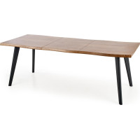 Jedálenský stôl DICKSON 120(180)x80x75 cm - rozkladací - prírodný/čierny