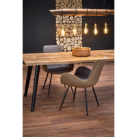 Jedálenský stôl DICKSON 120(180)x80x75 cm - rozkladací - prírodný/čierny
