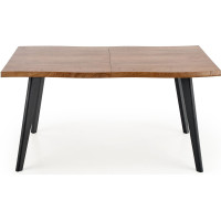 Jedálenský stôl DICKSON 120(180)x80x75 cm - rozkladací - prírodný/čierny
