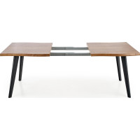 Jedálenský stôl DICKSON 120(180)x80x75 cm - rozkladací - prírodný/čierny