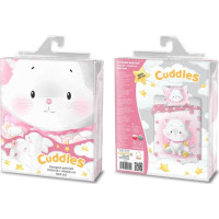 Detské bavlnené obliečky do postieľky 135x100 cm CUDDLES - Mačička