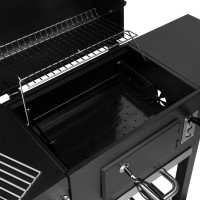 Záhradný gril na drevené uhlie CARBON - čierny