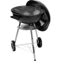 Okrúhly gril na drevené uhlie RUND 41 cm - čierny