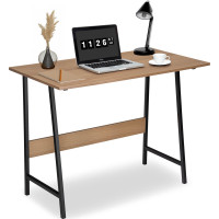 Loftový písací stôl SKAGEN - prírodný dub/čierny