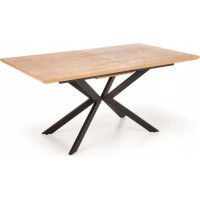 Jedálenský stôl LEGARTO 160(200)x90x76 cm - rozkladací - prírodný dub/čierny