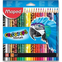 MAPED Pastelky trojboké Color&#39;Peps Animals 24 ks