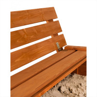 SAND TROPIC Drevené pieskovisko s lavičkami a príslušenstvom 150x137 cm (impregnované)