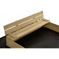 SAND TROPIC Drevené pieskovisko s lavičkami a príslušenstvom 150x137 cm (prírodné)