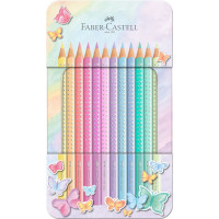 Faber-Castell Pastelky Sparkle v plechovej krabičke - 12 farieb