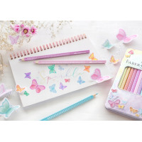 Faber-Castell Pastelky Sparkle v plechovej krabičke - 12 farieb