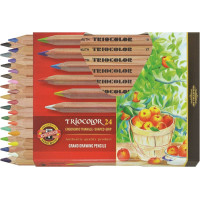 KOH-I-NOOR Trojhranné pastelky 3154 Triocolor Natur silné 24 ks