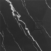 Sprchová SMC vanička REA MAGNUM CARRARA BLACK 90x90 cm - imitácia kameňa - čierna