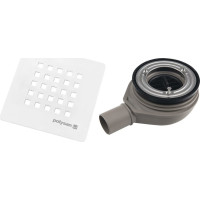 Polysan TRENECA vaničkový sifón, priemer otvoru 90mm, DN40, krytka biela mat 84999.10