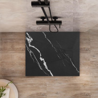 Sprchová SMC vanička REA MAGNUM CARRARA BLACK 90x90 cm - imitácia kameňa - čierna