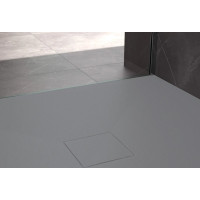 Sprchová SMC vanička REA MAGNUM GREY 80x100 cm - imitácia kameňa - šedá