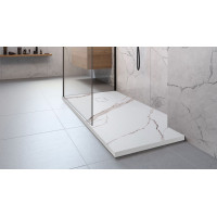 Sprchová SMC vanička REA MAGNUM CARRARA WHITE 90x120 cm - imitácia kameňa - biela