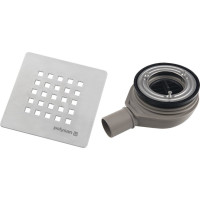 Polysan TRENECA vaničkový sifón, priemer otvoru 90mm, DN40, krytka nerez 84999