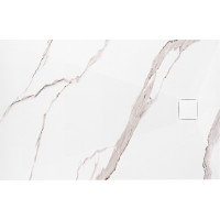 Sprchová SMC vanička REA MAGNUM CARRARA WHITE 90x120 cm - imitácia kameňa - biela