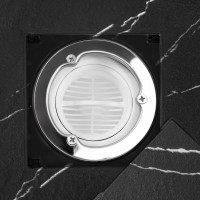 Sprchová SMC vanička REA MAGNUM CARRARA BLACK 90x90 cm - imitácia kameňa - čierna