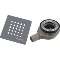 Polysan TRENECA vaničkový sifón, priemer otvoru 90mm, DN40, krytka sivá mat 84999.31