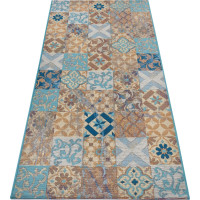 Behúň Cappuccino 105880 Mosaik Blue Multicolored