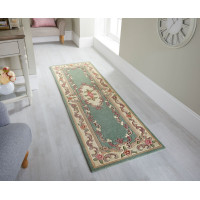 Ručne všívaný behúň Lotus premium Green