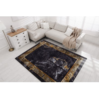 Kusový koberec Miro 51278.809 Marble black/gold
