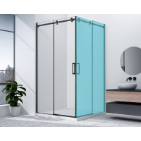 Gelco DRAGON BLACK sprchové posuvné dvere rohový vstup 800 mm, číre sklo GD4280B