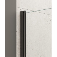 Aqualine VILMA vaňová zástena 600x1400mm, čierna, číre sklo AQ6014B