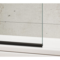Aqualine WILA vaňová zástena 900x1400 mm skladacia, čierna, číre sklo AQ5742B