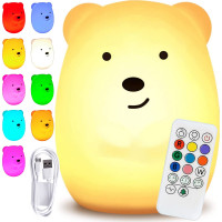 Nočná LED lampička s diaľkovým ovládačom MACKO