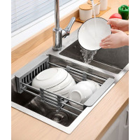 Odkvapkávací teleskopický kôš na drez REA 31-52 x 22,5 cm - šedý