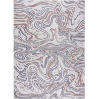 Kusový koberec Sion Sisal Waves 2836 ecru/blue/pink – na von aj na doma