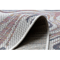 Kusový koberec Sion Sisal Waves 2836 ecru/blue/pink – na von aj na doma
