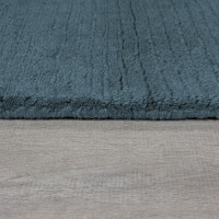 Kusový ručne tkaný koberec Tuscany Textured Wool Border Blue