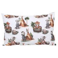 Detské bavlnené obliečky do postieľky 120x90 cm BABYMAM PREMIUM - Zvieratká v pyžamkách